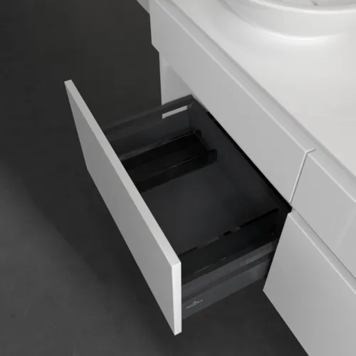 Bild von VILLEROY BOCH Legato Waschbeckenunterschrank, 4 Auszüge, 1200 x 550 x 500 mm, Glossy White / Glossy White #B58400DH