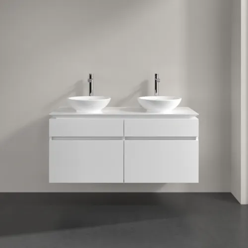 Bild von VILLEROY BOCH Legato Waschbeckenunterschrank, 4 Auszüge, 1200 x 550 x 500 mm, Glossy White / Glossy White #B58400DH