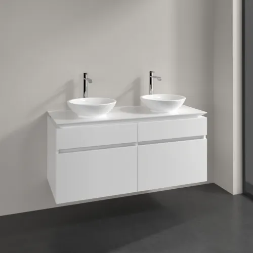 Bild von VILLEROY BOCH Legato Waschbeckenunterschrank, 4 Auszüge, 1200 x 550 x 500 mm, Glossy White / Glossy White #B58400DH