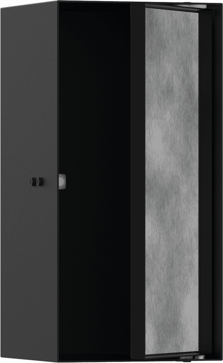 Зображення з  HANSGROHE XtraStoris Rock Wall niche with tileable door 300/150/140 #56088670 - Matt Black
