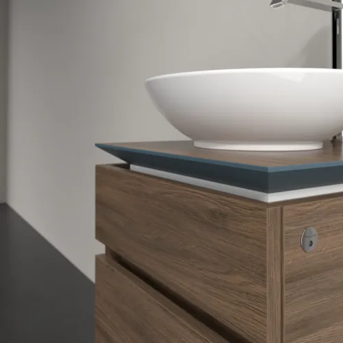 Bild von VILLEROY BOCH Legato Waschbeckenunterschrank, mit Beleuchtung, 2 Auszüge, 450 x 550 x 500 mm, Arizona Oak / Arizona Oak #B566L0VH