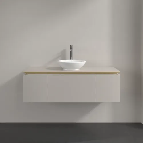 Bild von VILLEROY BOCH Legato Waschbeckenunterschrank, 3 Auszüge, 1200 x 380 x 500 mm, Soft Grey / Soft Grey #B57700VK
