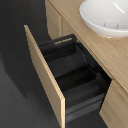 Bild von VILLEROY BOCH Legato Waschbeckenunterschrank, 3 Auszüge, 1200 x 380 x 500 mm, Nordic Oak / Nordic Oak #B57700VJ
