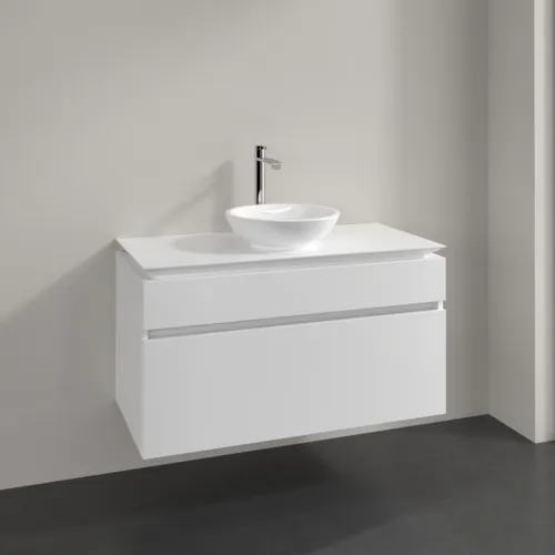 Bild von VILLEROY BOCH Legato Waschbeckenunterschrank, 2 Auszüge, 1000 x 550 x 500 mm, Glossy White / Glossy White #B57200DH