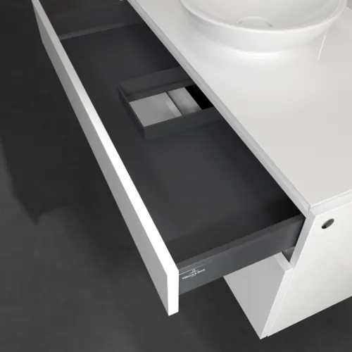 Bild von VILLEROY BOCH Legato Waschbeckenunterschrank, 2 Auszüge, 1000 x 550 x 500 mm, Glossy White / Glossy White #B57200DH