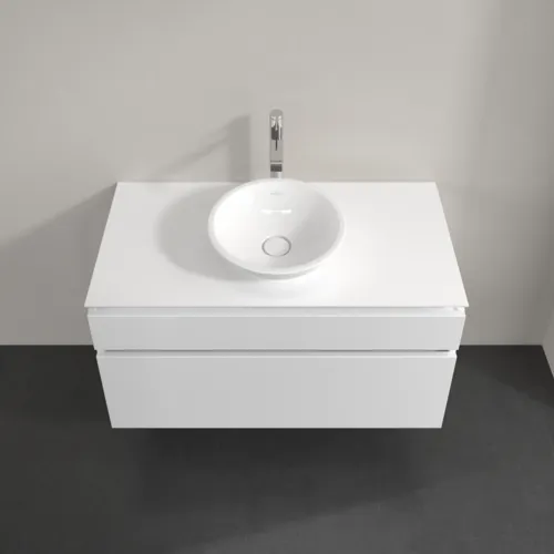 Bild von VILLEROY BOCH Legato Waschbeckenunterschrank, 2 Auszüge, 1000 x 550 x 500 mm, Glossy White / Glossy White #B57200DH