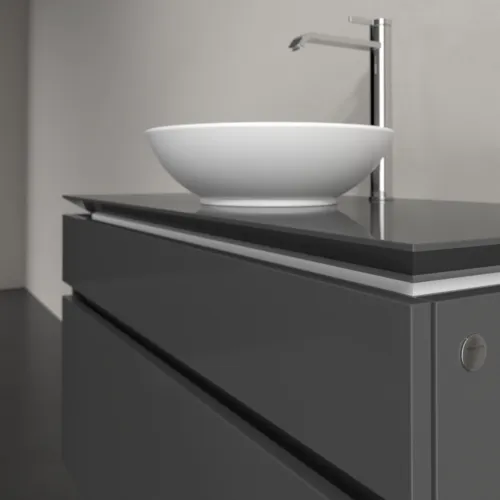 Bild von VILLEROY BOCH Legato Waschbeckenunterschrank, 2 Auszüge, 1000 x 550 x 500 mm, Glossy Grey / Glossy Grey #B57200FP