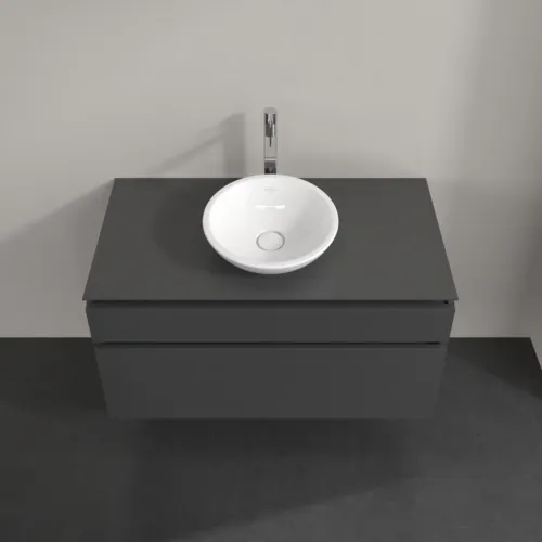 Bild von VILLEROY BOCH Legato Waschbeckenunterschrank, 2 Auszüge, 1000 x 550 x 500 mm, Glossy Grey / Glossy Grey #B57200FP