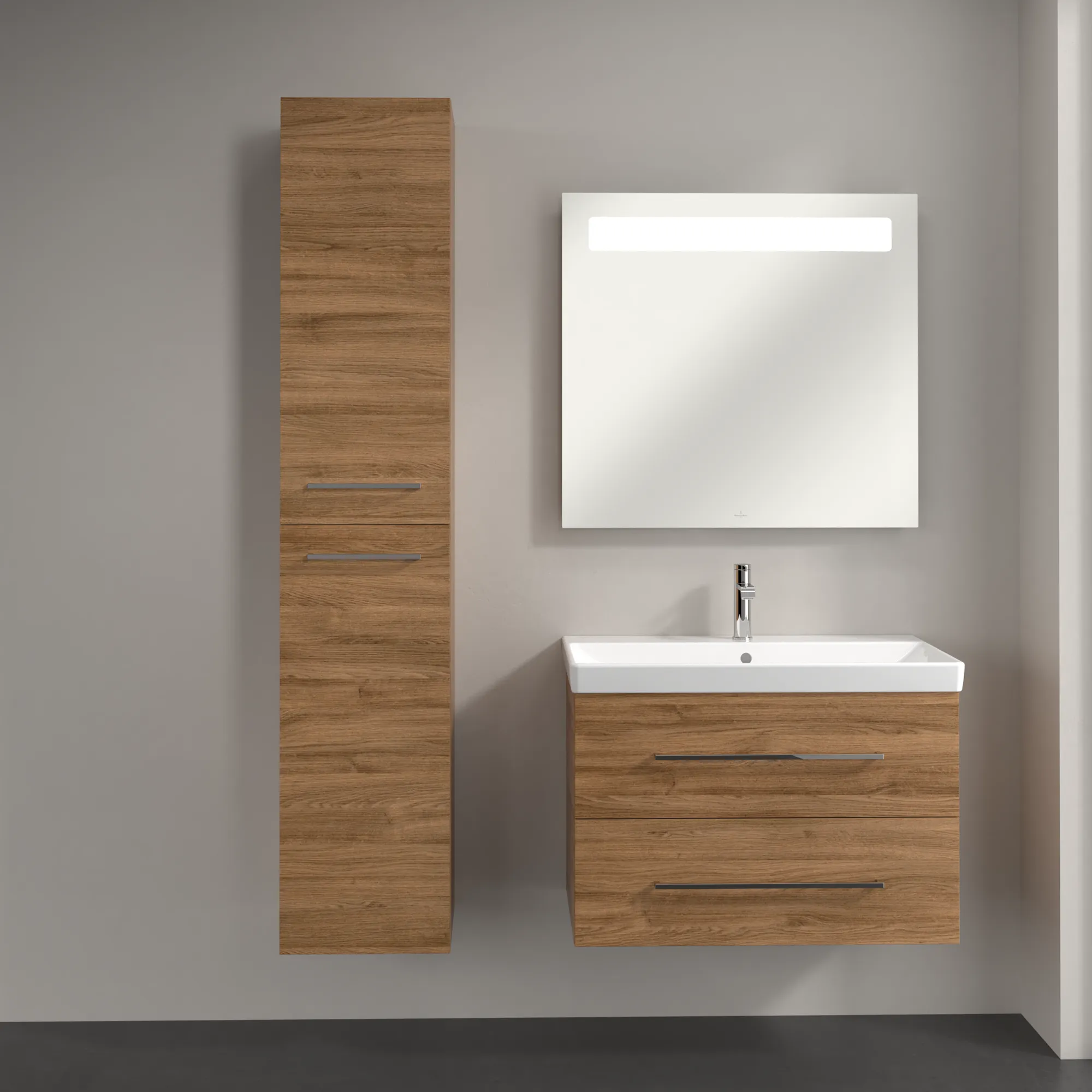 Bild von VILLEROY BOCH Avento Hochschrank, 2 Türen, 346 x 1760 x 404 mm, Kansas Oak #A89400RH