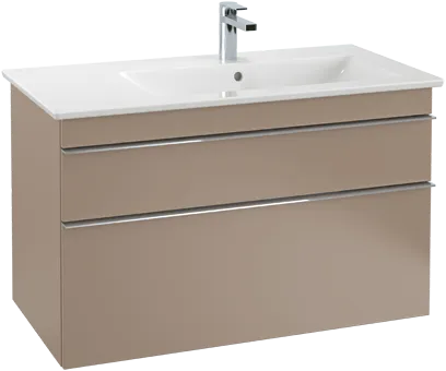 Picture of VILLEROY BOCH Venticello Vanity unit, 2 pull-out compartments, 953 x 590 x 502 mm, Cashmere Grey / Cashmere Grey #A92801VN