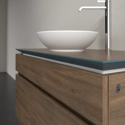 Bild von VILLEROY BOCH Legato Waschbeckenunterschrank, mit Beleuchtung, 2 Auszüge, 1000 x 550 x 500 mm, Arizona Oak / Arizona Oak #B572L0VH