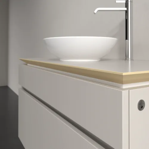 Bild von VILLEROY BOCH Legato Waschbeckenunterschrank, mit Beleuchtung, 2 Auszüge, 1000 x 550 x 500 mm, Soft Grey / Soft Grey #B572L0VK