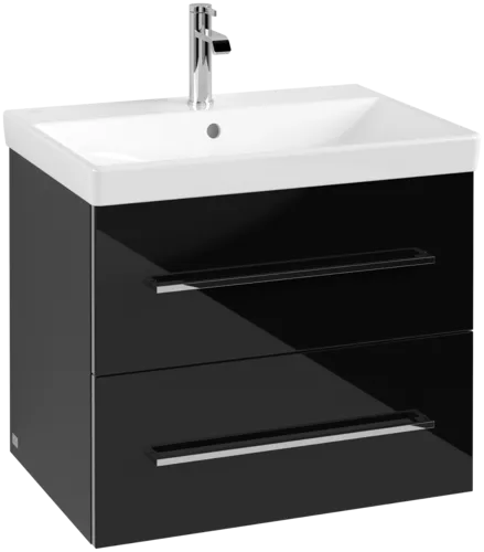 Obrázek VILLEROY BOCH Avento toaletní skříňka, 2 výsuvy, 630 x 514 x 484 mm, Crystal Black #A89000B3
