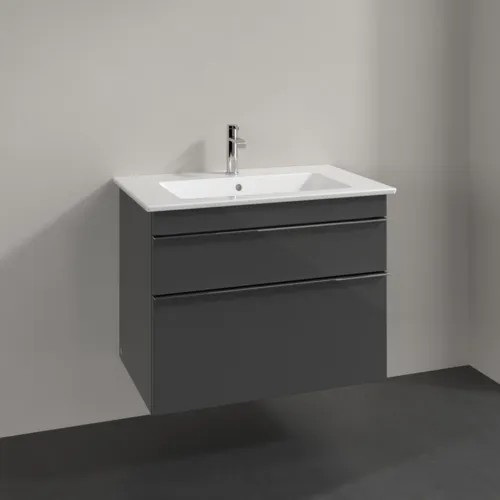 Bild von VILLEROY BOCH Venticello Waschbeckenunterschrank, 2 Auszüge, 753 x 590 x 502 mm, Glossy Grey / Glossy Grey #A92501FP