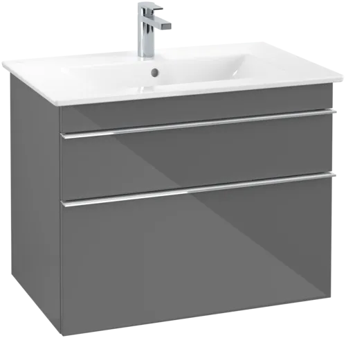 Picture of VILLEROY BOCH Venticello Vanity unit, 2 pull-out compartments, 753 x 590 x 502 mm, Glossy Grey / Glossy Grey #A92501FP