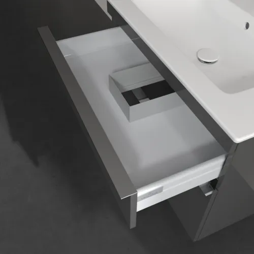 Bild von VILLEROY BOCH Venticello Waschbeckenunterschrank, 2 Auszüge, 753 x 590 x 502 mm, Glossy Grey / Glossy Grey #A92501FP