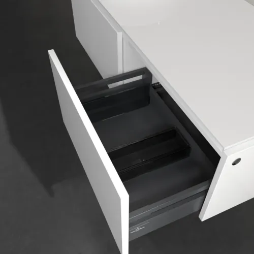 Bild von VILLEROY BOCH Legato Waschbeckenunterschrank, 2 Auszüge, 1200 x 380 x 500 mm, Glossy White / Glossy White #B57900DH