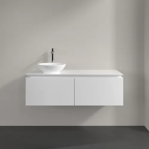Bild von VILLEROY BOCH Legato Waschbeckenunterschrank, 2 Auszüge, 1200 x 380 x 500 mm, Glossy White / Glossy White #B57900DH