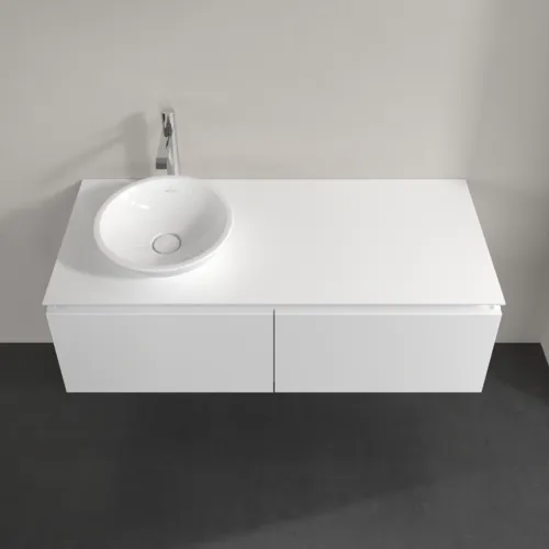 Bild von VILLEROY BOCH Legato Waschbeckenunterschrank, 2 Auszüge, 1200 x 380 x 500 mm, Glossy White / Glossy White #B57900DH