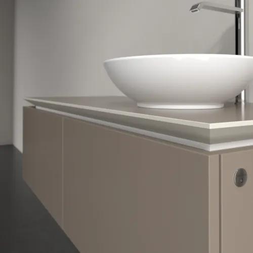 Bild von VILLEROY BOCH Legato Waschbeckenunterschrank, mit Beleuchtung, 2 Auszüge, 1200 x 380 x 500 mm, Truffle Grey / Truffle Grey #B581L0VG