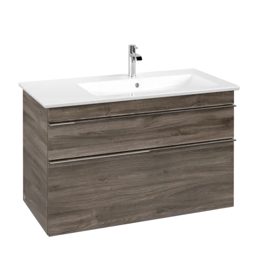 Picture of VILLEROY BOCH Venticello Vanity unit, 2 pull-out compartments, 953 x 590 x 502 mm, Stone Oak / Stone Oak #A92801RK