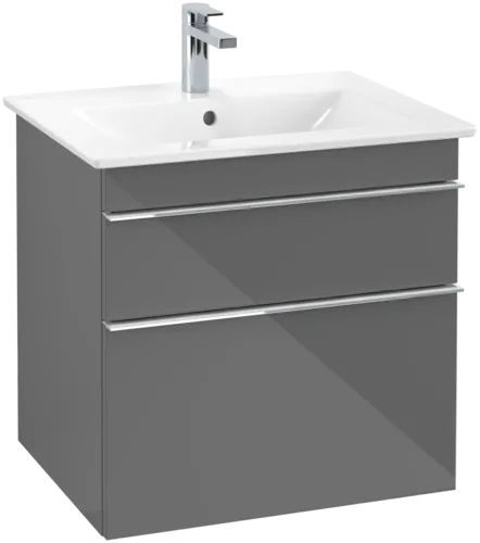 Picture of VILLEROY BOCH Venticello Vanity unit, 2 pull-out compartments, 603 x 590 x 502 mm, Glossy Grey / Glossy Grey #A92401FP