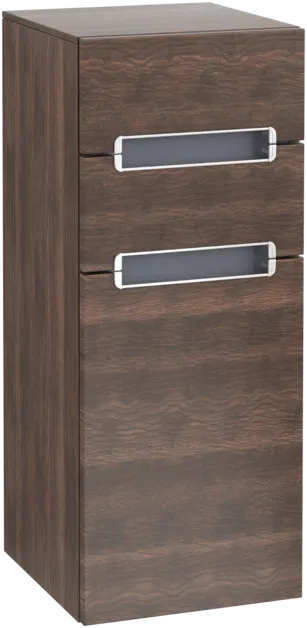 εικόνα του VILLEROY BOCH Subway 2.0 Side cabinet, 1 door, 2 drawers, 356 x 857 x 370 mm, Arizona Oak / Glass Silver Grey #A7131RVH