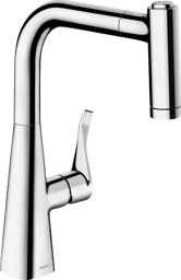 Bild von HANSGROHE Metris M71 Einhebel-Küchenmischer 220, Ausziehbrause, 2jet, sBox #73800000 - Chrom