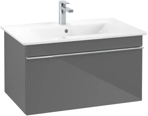 Picture of VILLEROY BOCH Venticello Vanity unit, 1 pull-out compartment, 753 x 420 x 502 mm, Glossy Grey / Glossy Grey #A93401FP