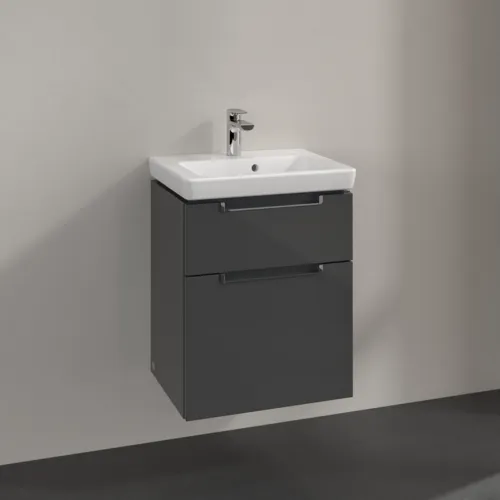 VILLEROY BOCH Subway 2.0 Waschbeckenunterschrank, 2 Auszüge, 485 x 590 x 380 mm, Glossy Grey #A90710FP, Bild 3