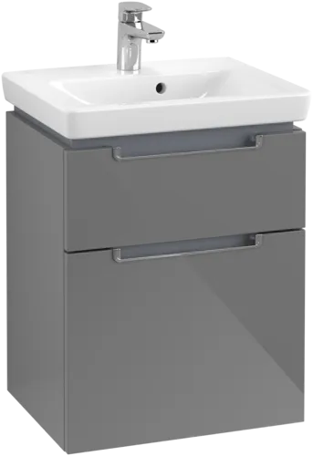 VILLEROY BOCH Subway 2.0 Waschbeckenunterschrank, 2 Auszüge, 485 x 590 x 380 mm, Glossy Grey #A90710FP, Bild 2