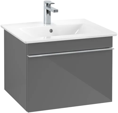 Picture of VILLEROY BOCH Venticello Vanity unit, 1 pull-out compartment, 553 x 420 x 502 mm, Glossy Grey / Glossy Grey #A93201FP