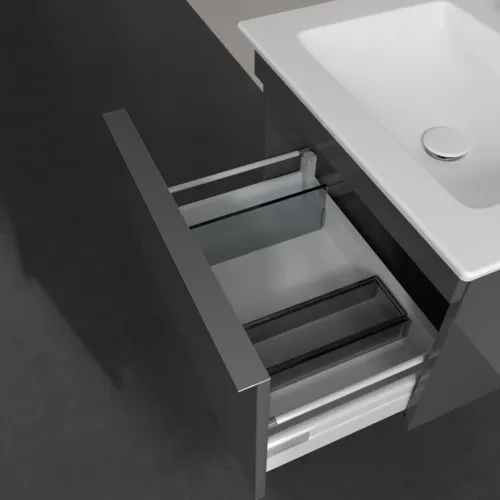 Bild von VILLEROY BOCH Venticello Waschbeckenunterschrank, 1 Auszug, 553 x 420 x 502 mm, Glossy Grey / Glossy Grey #A93201FP