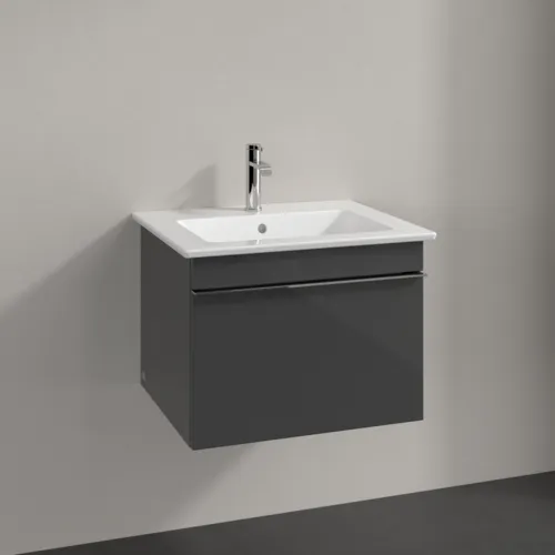 Bild von VILLEROY BOCH Venticello Waschbeckenunterschrank, 1 Auszug, 553 x 420 x 502 mm, Glossy Grey / Glossy Grey #A93201FP