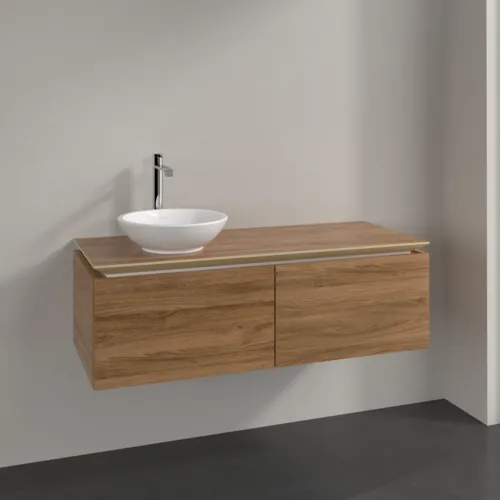 Bild von VILLEROY BOCH Legato Waschbeckenunterschrank, 2 Auszüge, 1200 x 380 x 500 mm, Kansas Oak / Kansas Oak #B57900RH