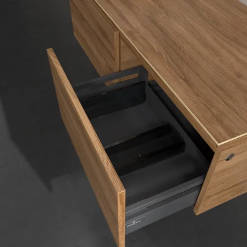 Bild von VILLEROY BOCH Legato Waschbeckenunterschrank, 2 Auszüge, 1200 x 380 x 500 mm, Kansas Oak / Kansas Oak #B57900RH