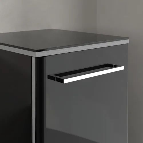 Bild von VILLEROY BOCH Avento Seitenschrank, 1 Tür, 350 x 890 x 405 mm, Crystal Black #A89501B3
