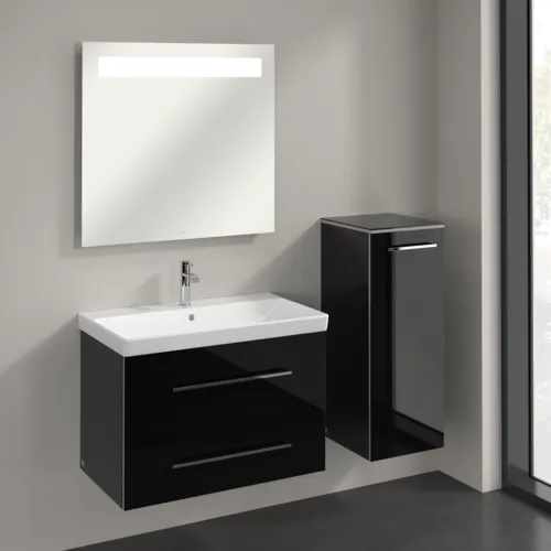Bild von VILLEROY BOCH Avento Seitenschrank, 1 Tür, 350 x 890 x 405 mm, Crystal Black #A89501B3
