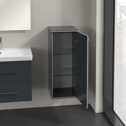 Bild von VILLEROY BOCH Avento Seitenschrank, 1 Tür, 350 x 890 x 405 mm, Crystal Grey #A89501B1