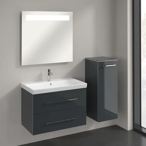 Bild von VILLEROY BOCH Avento Seitenschrank, 1 Tür, 350 x 890 x 405 mm, Crystal Grey #A89501B1