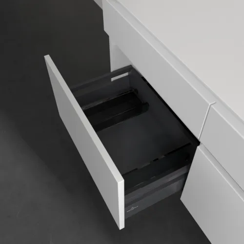Obrázek VILLEROY BOCH Legato toaletní skříňka, s osvětlením, 4 výsuvy, 1200 x 550 x 500 mm, bílá matná / bílá matná #B582L0MS