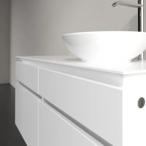 Obrázek VILLEROY BOCH Legato toaletní skříňka, s osvětlením, 4 výsuvy, 1200 x 550 x 500 mm, bílá matná / bílá matná #B582L0MS