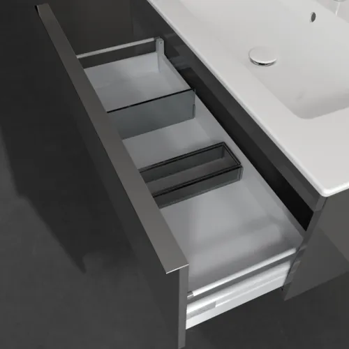 VILLEROY BOCH Venticello Waschbeckenunterschrank, 1 Auszug, 953 x 420 x 502 mm, Glossy Grey / Glossy Grey #A93501FP, Bild 6