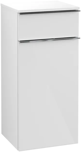 Зображення з  VILLEROY BOCH Venticello Side cabinet, 1 door, 1 drawer, 404 x 866 x 372 mm, Glossy White / Glossy White #A95001DH