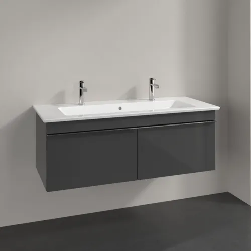 Bild von VILLEROY BOCH Venticello Waschbeckenunterschrank, 2 Auszüge, 1153 x 420 x 502 mm, Glossy Grey / Glossy Grey #A93801FP