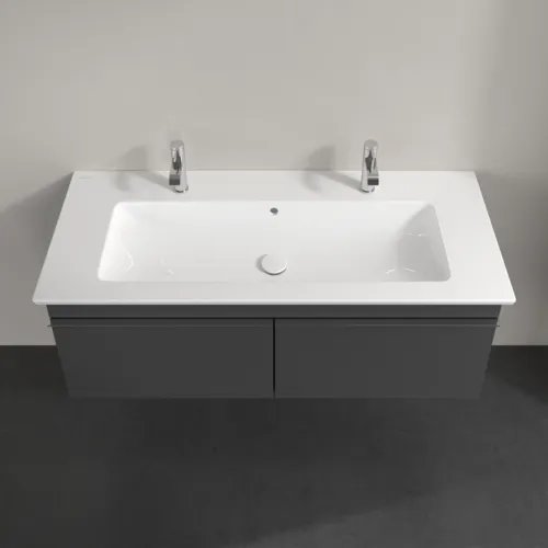 Bild von VILLEROY BOCH Venticello Waschbeckenunterschrank, 2 Auszüge, 1153 x 420 x 502 mm, Glossy Grey / Glossy Grey #A93801FP