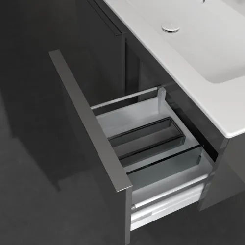 Bild von VILLEROY BOCH Venticello Waschbeckenunterschrank, 2 Auszüge, 1153 x 420 x 502 mm, Glossy Grey / Glossy Grey #A93801FP