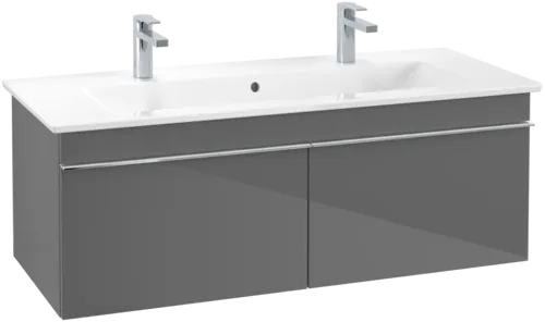 Зображення з  VILLEROY BOCH Venticello Vanity unit, 2 pull-out compartments, 1153 x 420 x 502 mm, Glossy Grey / Glossy Grey #A93801FP