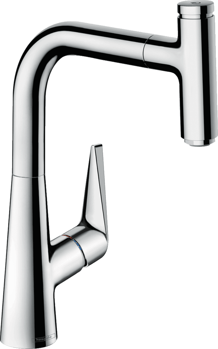 Зображення з  HANSGROHE Talis Select M51 Single lever kitchen mixer 220, pull-out spout, 1jet #72822000 - Chrome