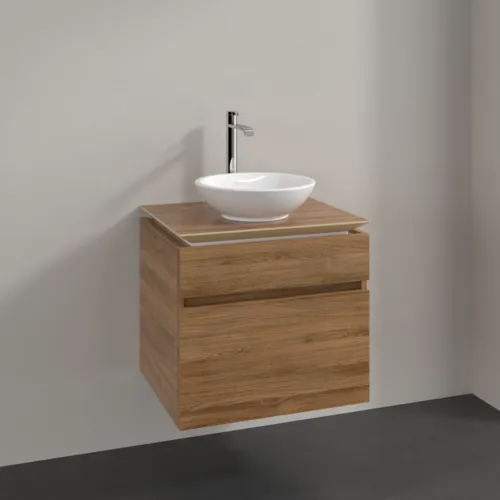Bild von VILLEROY BOCH Legato Waschbeckenunterschrank, 2 Auszüge, 600 x 550 x 500 mm, Kansas Oak / Kansas Oak #B56800RH